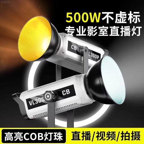 500W专业补光灯COB灯珠人像美颜服装视频拍摄led摄影灯背