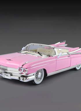 1：24凯迪拉克大火箭敞篷跑车合金车模仿真老爷车收藏摆件玩具车