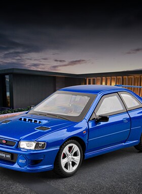 1:24斯巴鲁WRX STI 翼豹仿真合金汽车收藏模型男孩声光玩具礼物车