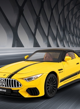 嘉业1:22奔驰AMG SL63合金车模仿真敞篷跑车汽车模型儿童玩具车