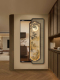 穿衣镜家用玄关壁画镜 高级感暗藏式 宋代美学推拉全身镜装 饰画中式