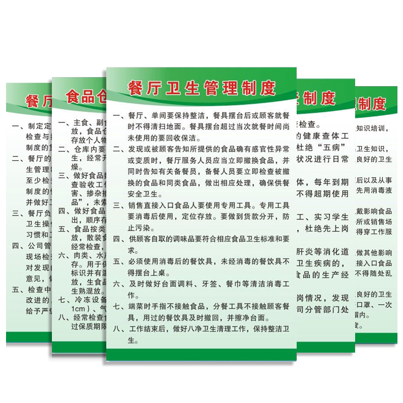 食堂管理制度牌酒店餐馆学校海报餐厅饭店安全操作规程食品卫生管理标识牌标语挂图标识牌规章制度牌贴纸定制