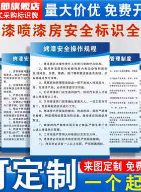 安全操作规程警示牌标识牌PVC板