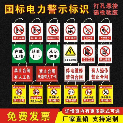 正在工作禁止合闸警示标识牌铝板