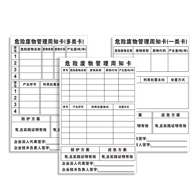 危险废物管理周知卡标识牌PVC板