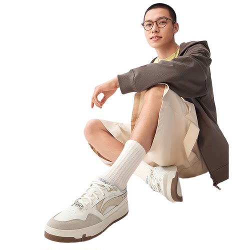 李宁新款板鞋COMMON 80s低帮经典小白鞋校园风休闲男鞋AGCV023