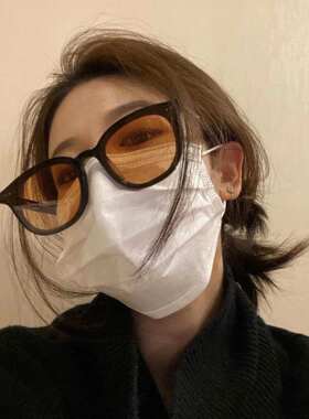 黄色墨镜女防紫外线太阳眼镜