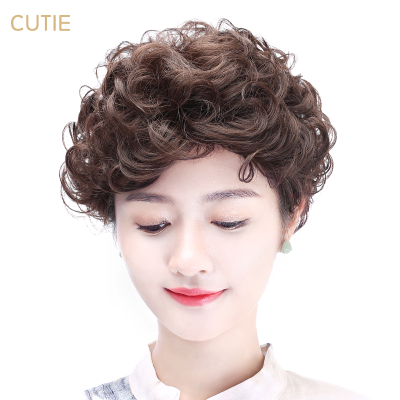 娇滴滴妈妈头套时尚风中老年假发