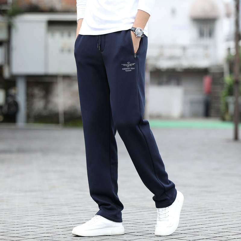运动裤男宽松直筒卫裤男士休闲裤夏季薄款长裤中老年男裤爸爸裤子