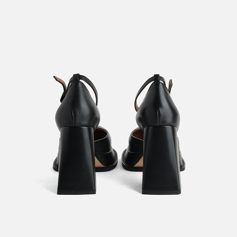 精选山羊皮ins风通勤玛丽珍鞋