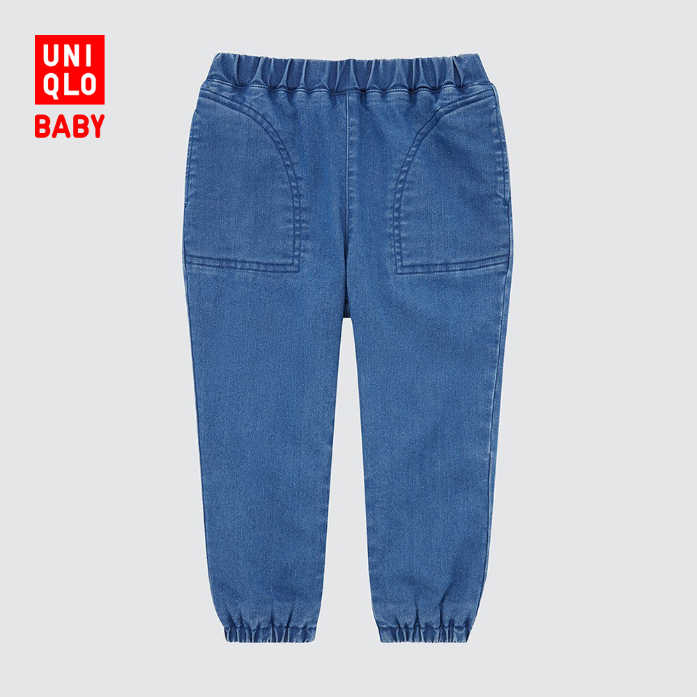 UNIQLO 优衣库 秋冬 婴幼儿弹力牛仔保暖裤(水洗产品加绒束脚裤)443771