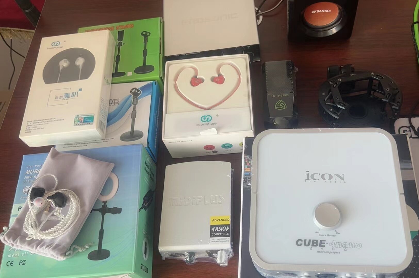 二手艾肯4NANO声卡莱维特麦克风IXIMEGAM2plus网红直播声卡套装
