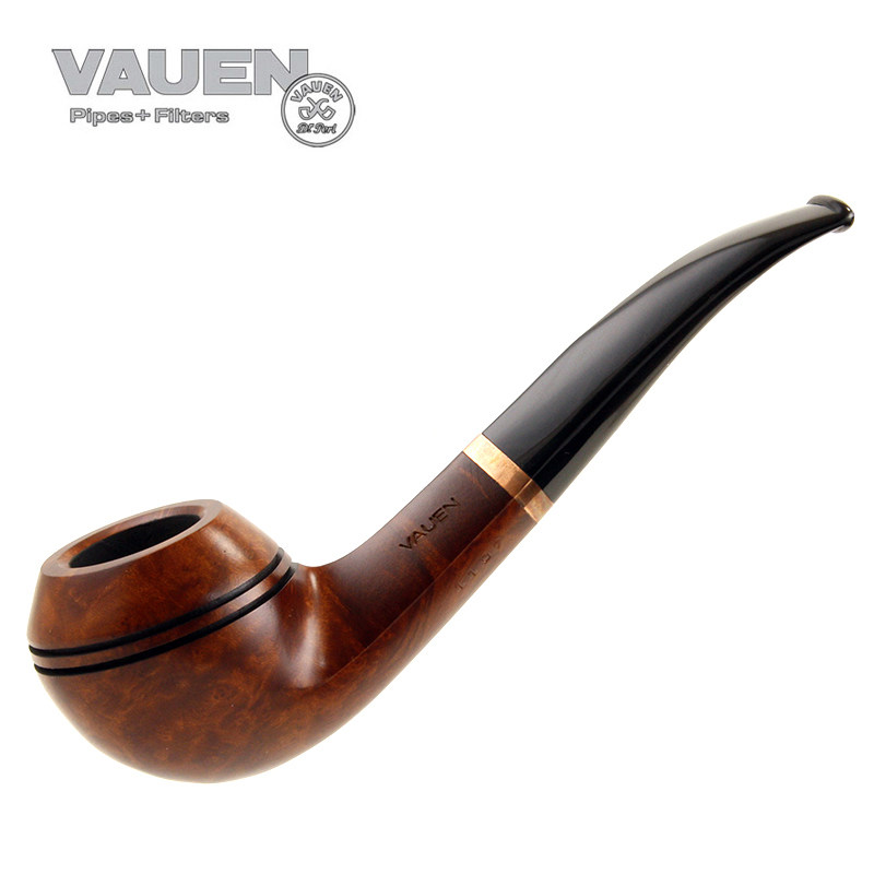 德国华云VAUEN石楠木烟斗six光面弯式6mm过滤口1107