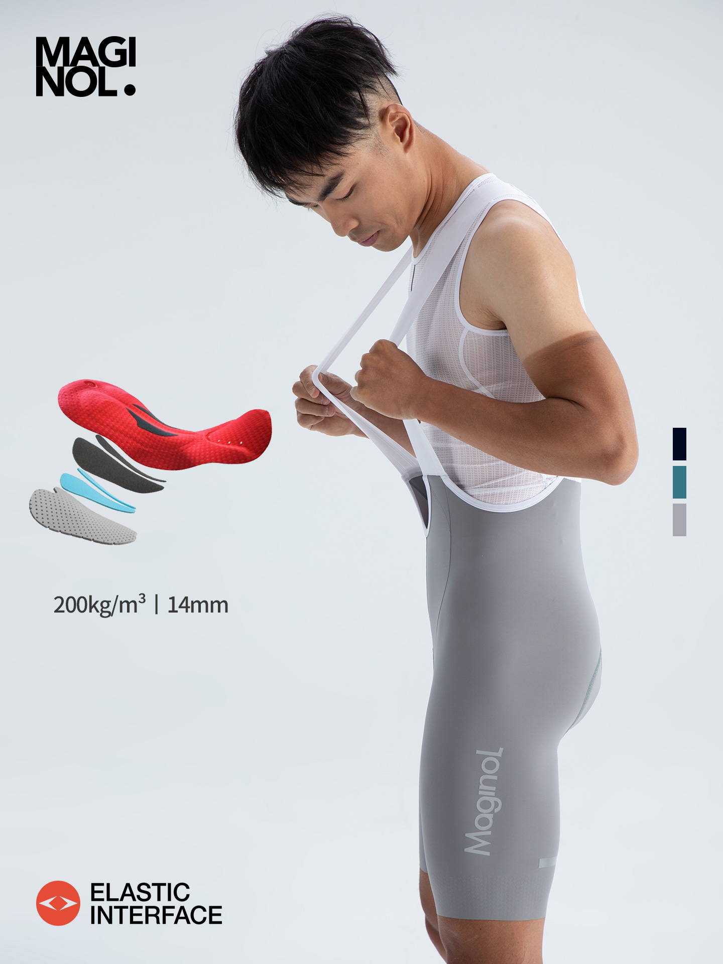 Maginol自行车裤男士夏季快干透气双箭垫公路自行车短裤自行车工