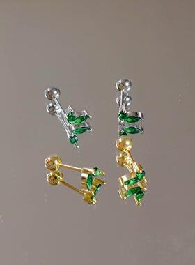 螺丝拧扣耳钉925银耳饰日常百搭耳骨钉养耳洞耳环女气质高级秋冬