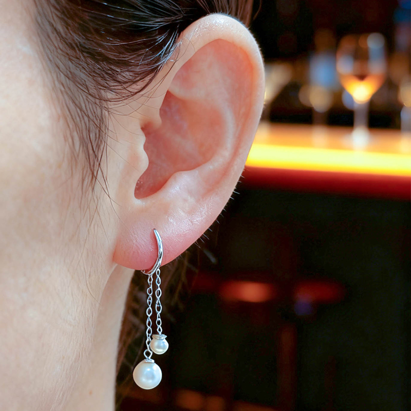 高级感通体S925纯银耳钉