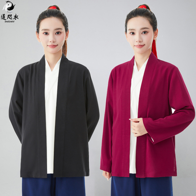 太极服2026新款男女武当棉麻汉服日常款开衫打底服装交领里衣内搭
