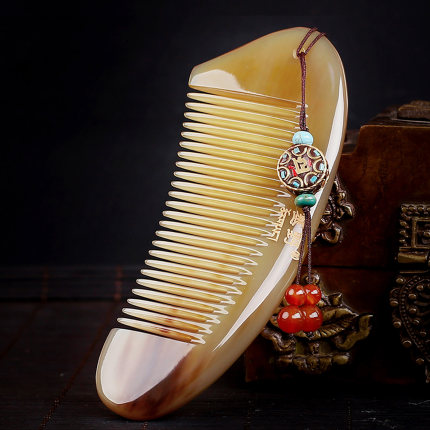 梳子女牛角梳牛角梳天然正品送女友1351礼品梳子圣诞节礼物实用
