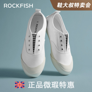 女防泼水一脚蹬懒人帆布鞋 Rockfish渔夫鞋 正品 新款 微瑕疵 2024春季