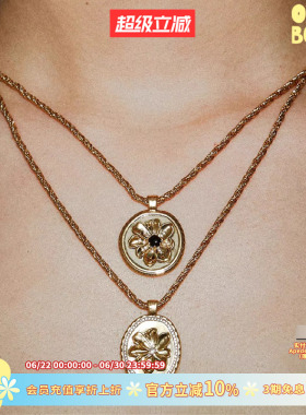 cotemp Bellis Oval/Coin 新款贝利斯金色椭圆项链/吊坠宝石项链