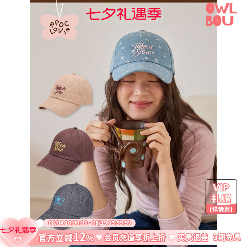 RPDCLaVie「慢慢来」刺绣棒球帽take it slow刺绣帽子休闲显脸小