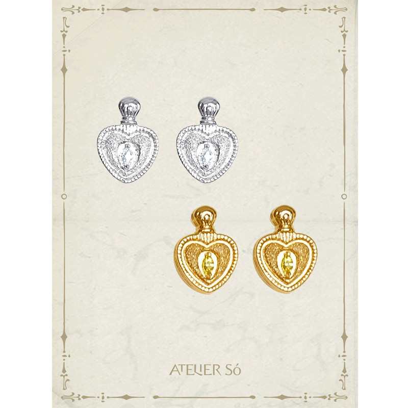 ATELIERSO 【董洁同款】26SS爱心香水瓶耳钉
