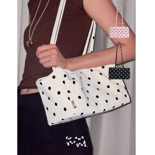 FYOGS｜通勤系列 环保皮大容量波点单肩饭盒包