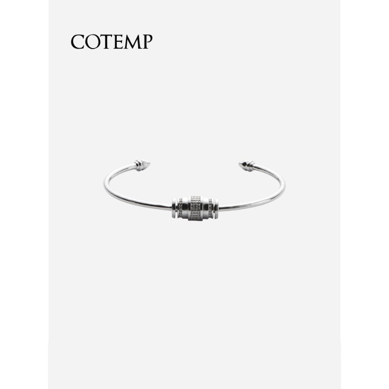 cotemp Range Bangle 26SS新款镶钻镀金可调节转运珠手镯