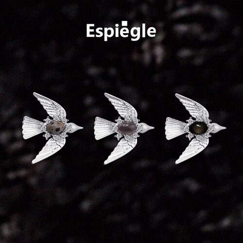 Espiegle（活动价6折）能量之鸽斑点石茶晶金曜石小鸟耳钉耳饰