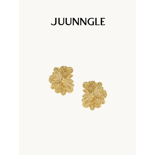 JUUNNGLE洲谷秘境花镜耳钉女花朵耳环坠饰品高级感轻奢礼物送女友