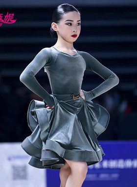 拉丁舞女童标准专业进口比赛服