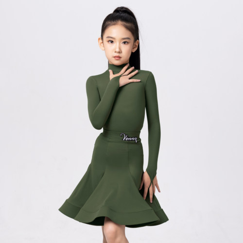 薇妮舞美拉丁舞服女童规定比赛服