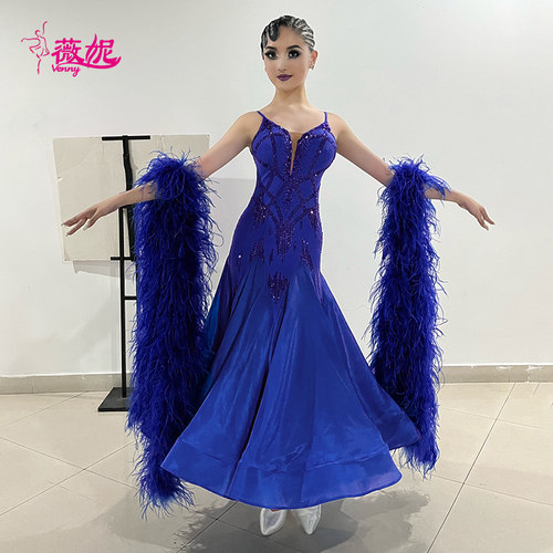 薇妮摩登舞服演出连衣裙