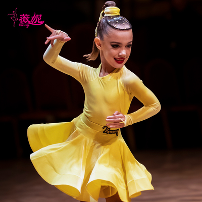 Venny拉丁舞比赛规定服丝绒赛服