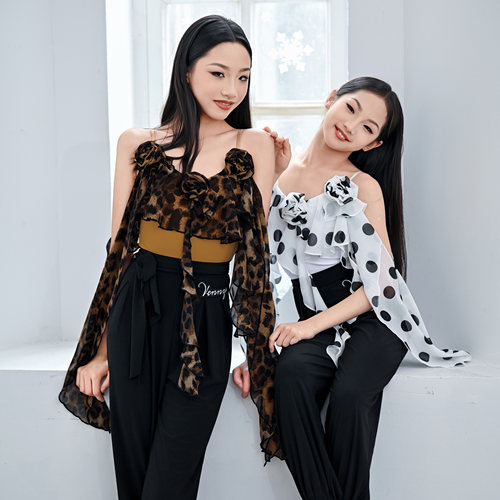 薇妮舞美摩登舞服新款女童练功服