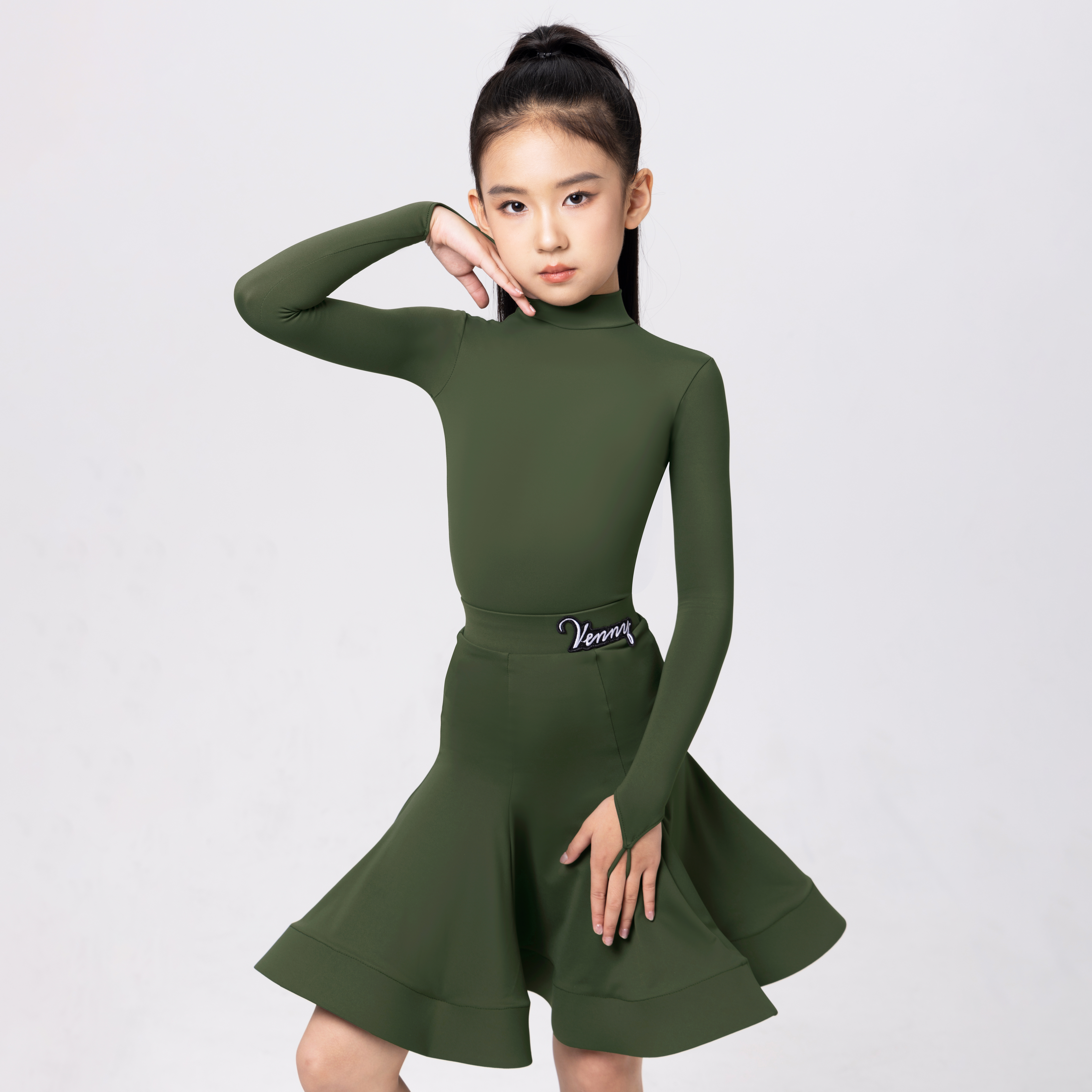 薇妮舞美拉丁舞服女童规定比赛服