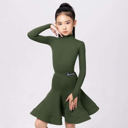 薇妮舞美拉丁舞服女童规定比赛服