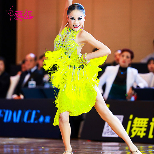 薇妮拉丁舞演出服流苏花服