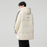 2025新标90白鸭绒泼墨袖中长款连帽加厚羽绒服SY888P330模特图，男装羽绒服，钱塘735