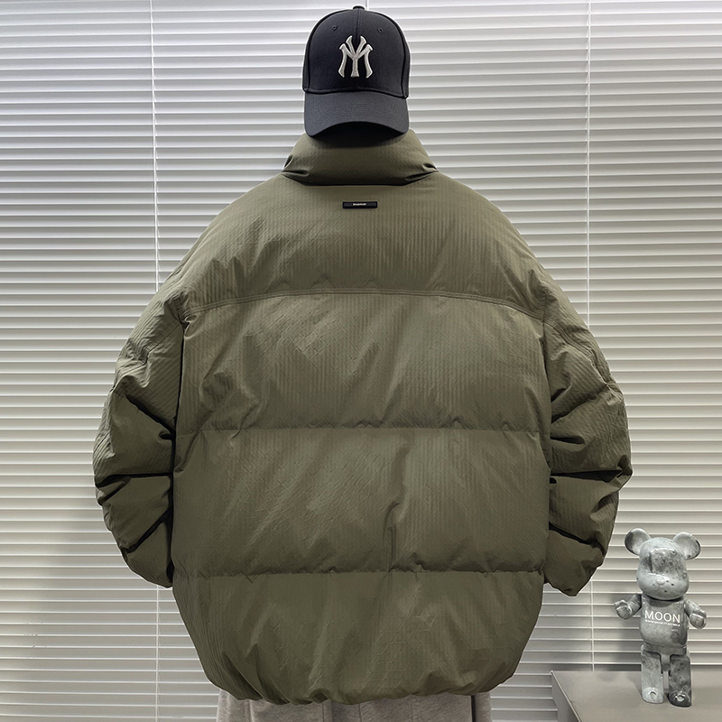 2025新标90白鸭绒短款加厚简约立领羽绒服男5507P300，男装羽绒服，钱塘735