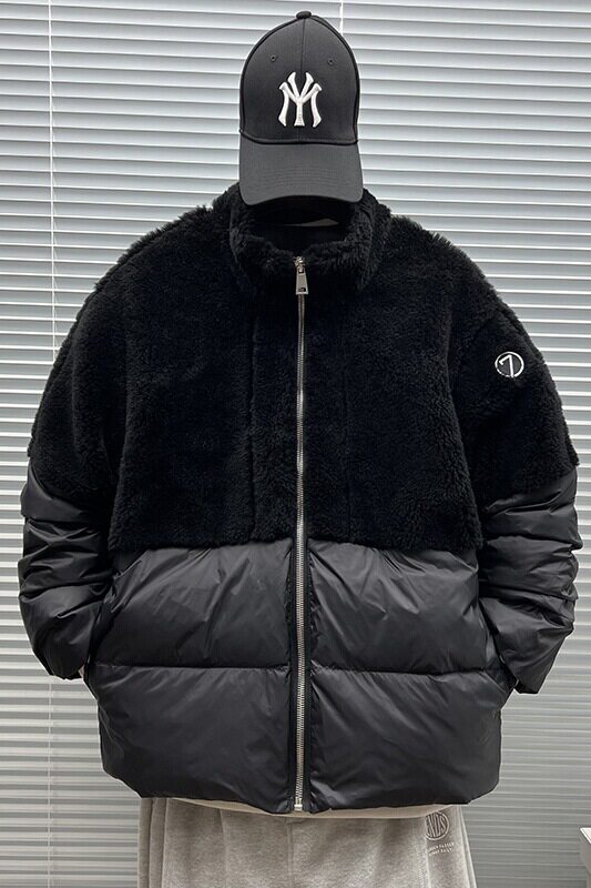 牛道2025新款男士90白鸭绒全真羊毛短款羽绒服男0518P110情侣款,男装羽绒服,钱塘735
