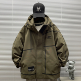 2025新标90白鸭绒户外潮牌短款连帽羽绒服男H906P395599，男装羽绒服，钱塘735