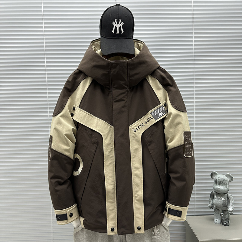 2025新标90白鸭绒户外派克高品质连帽羽绒服SY009P270,男装羽绒服,钱塘735
