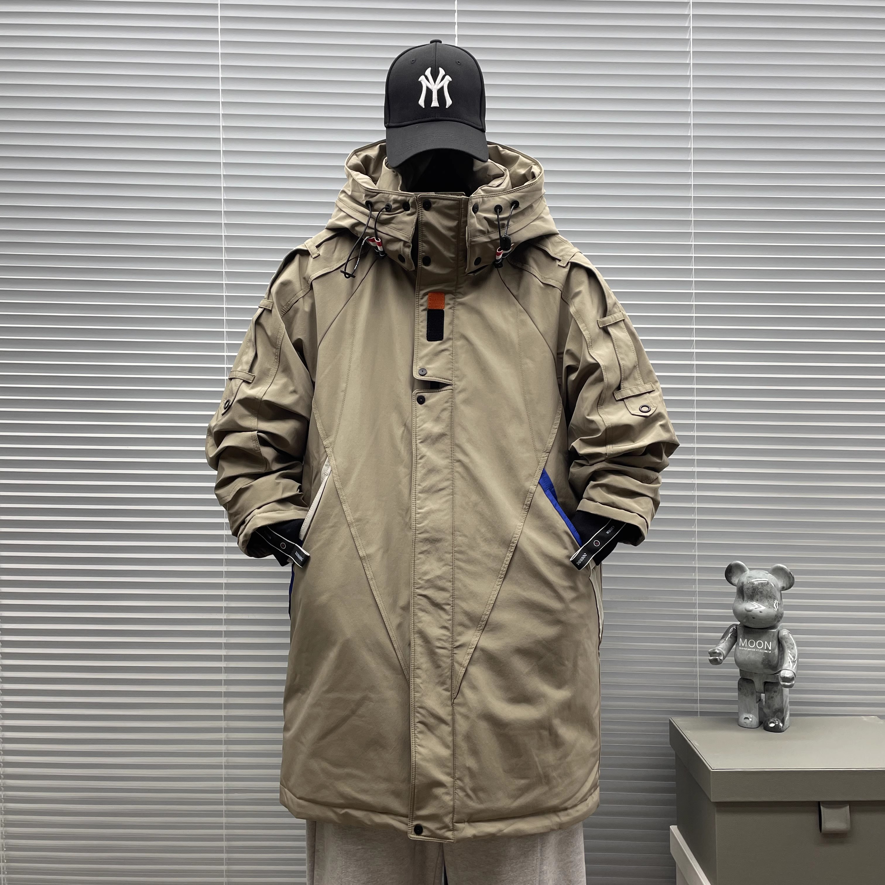 牛道新款男士80白鸭绒中长款休闲连帽羽绒服潮男6022P320,男装羽绒服,钱塘735