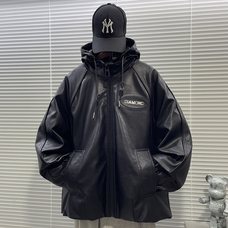 2025新标90白鸭绒高端潮牌皮衣羽绒服男H911P445699,男装皮衣,钱塘735