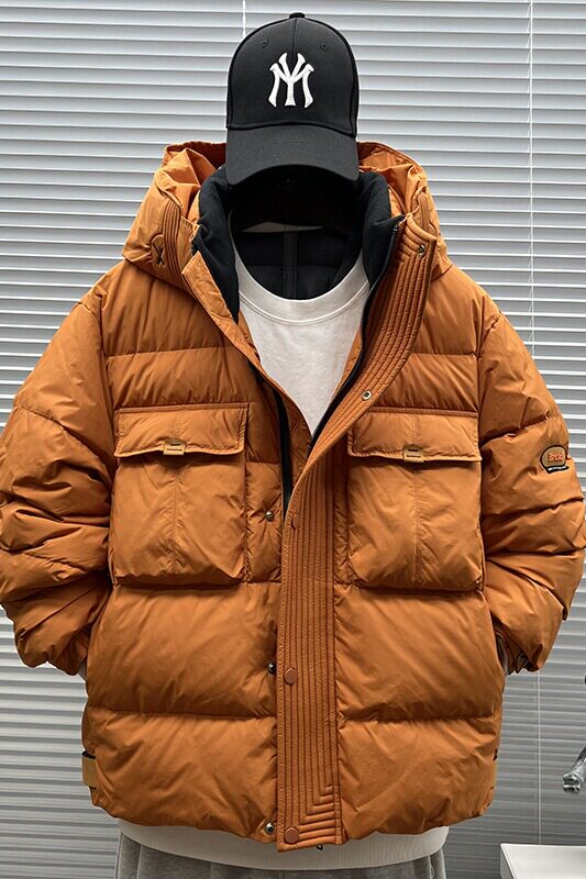 牛道2025新款男士90白鸭绒连帽羽绒服男B608P330,男装羽绒服,钱塘735