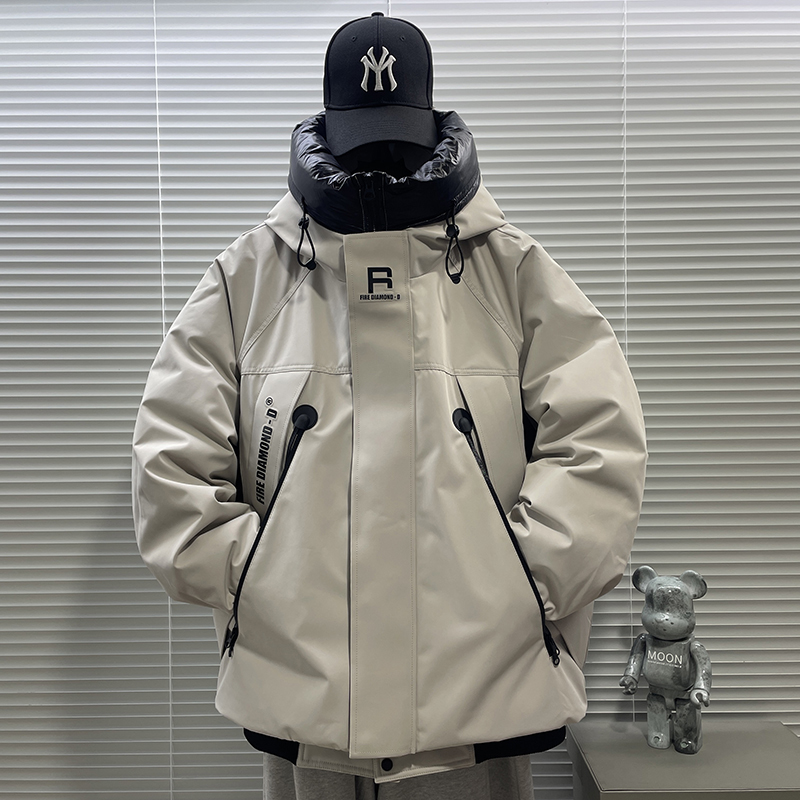 FD新标90白鸭绒阔版加厚滑雪服连帽羽绒服男H915P480799，男装羽绒服，钱塘735