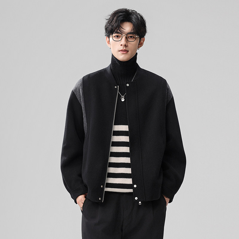 2025新款高品质双面羊绒夹克外套95370P340（绵羊毛），男装毛呢大衣，钱塘735