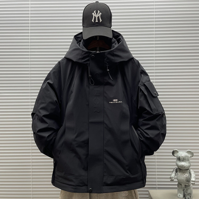 2025新标90白鸭绒户外派克风短款连帽羽绒服男2551P360,男装羽绒服,钱塘735