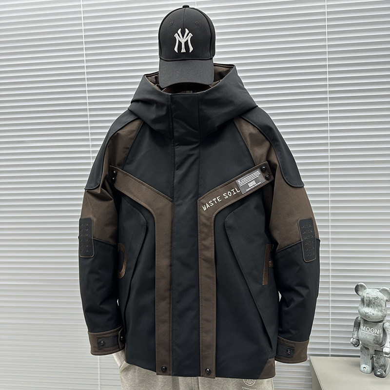 2025新标90白鸭绒户外派克高品质连帽羽绒服SY009P270,男装羽绒服,钱塘735